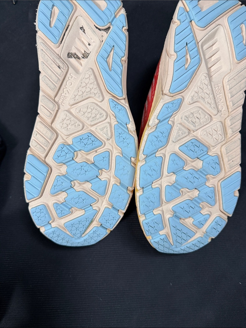 Hoka Men’s Red Athletic Shoes with Yellow Midsole - Picture 7 of 16